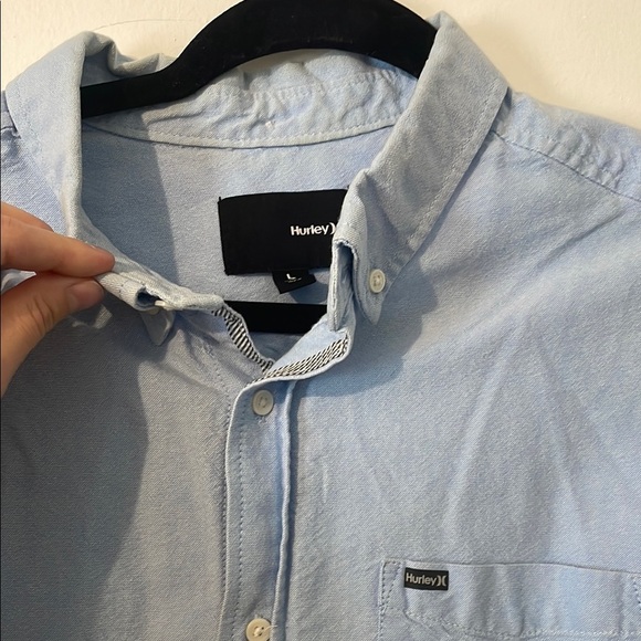 Men's Blue Button-Down Shirt Hurley - Picture 4 of 7